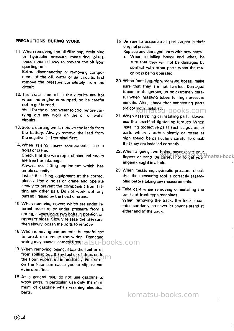 Komatsu d40pll-3jpn Repair & maintenance cover Page 7 Komatsu d40pll-3jpn Repair & maintenance cover Page 7