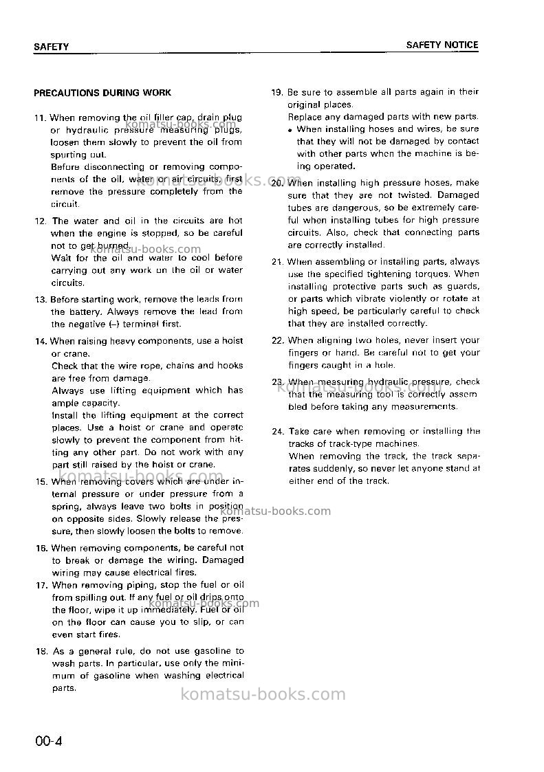 Komatsu d53a-17jpn Repair & maintenance cover Page 7 Komatsu d53a-17jpn Repair & maintenance cover Page 7
