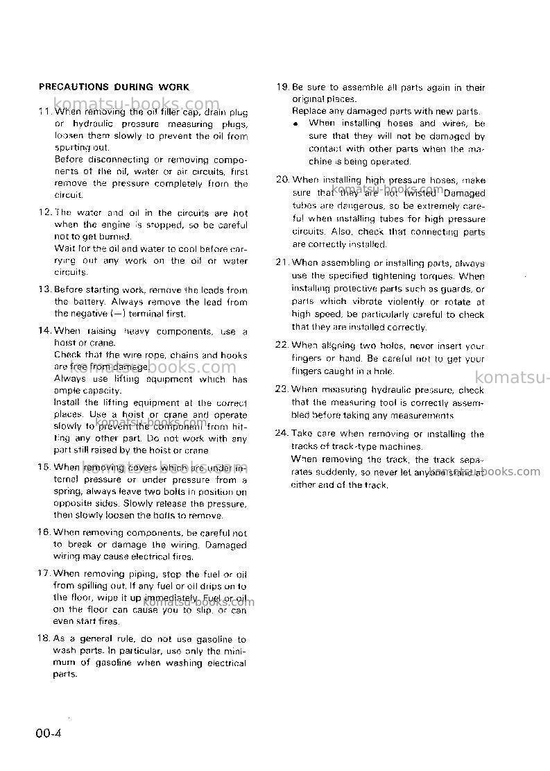 Komatsu d57s-1jpn Repair & maintenance cover Page 7