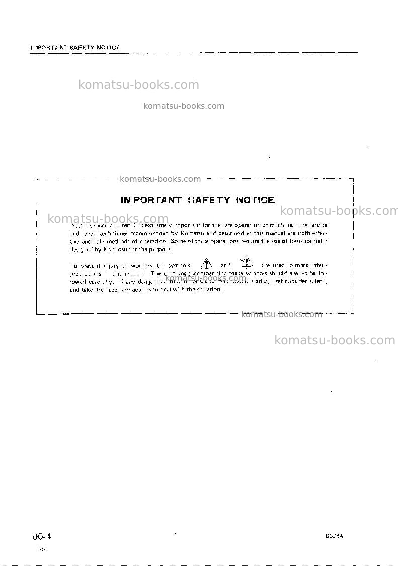 Komatsu d355a-3jpn Repair & maintenance cover Page 7