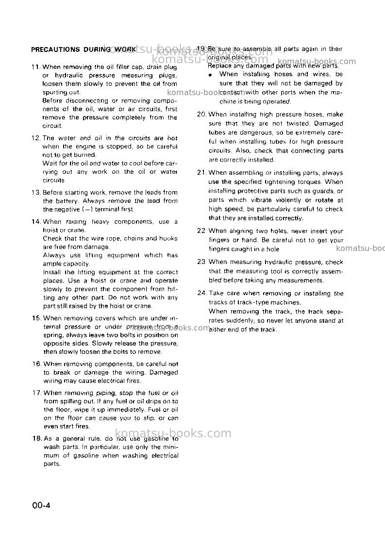 Komatsu pc120-5jpn Repair & maintenance cover Page 7 Komatsu pc120-5jpn Repair & maintenance cover Page 7