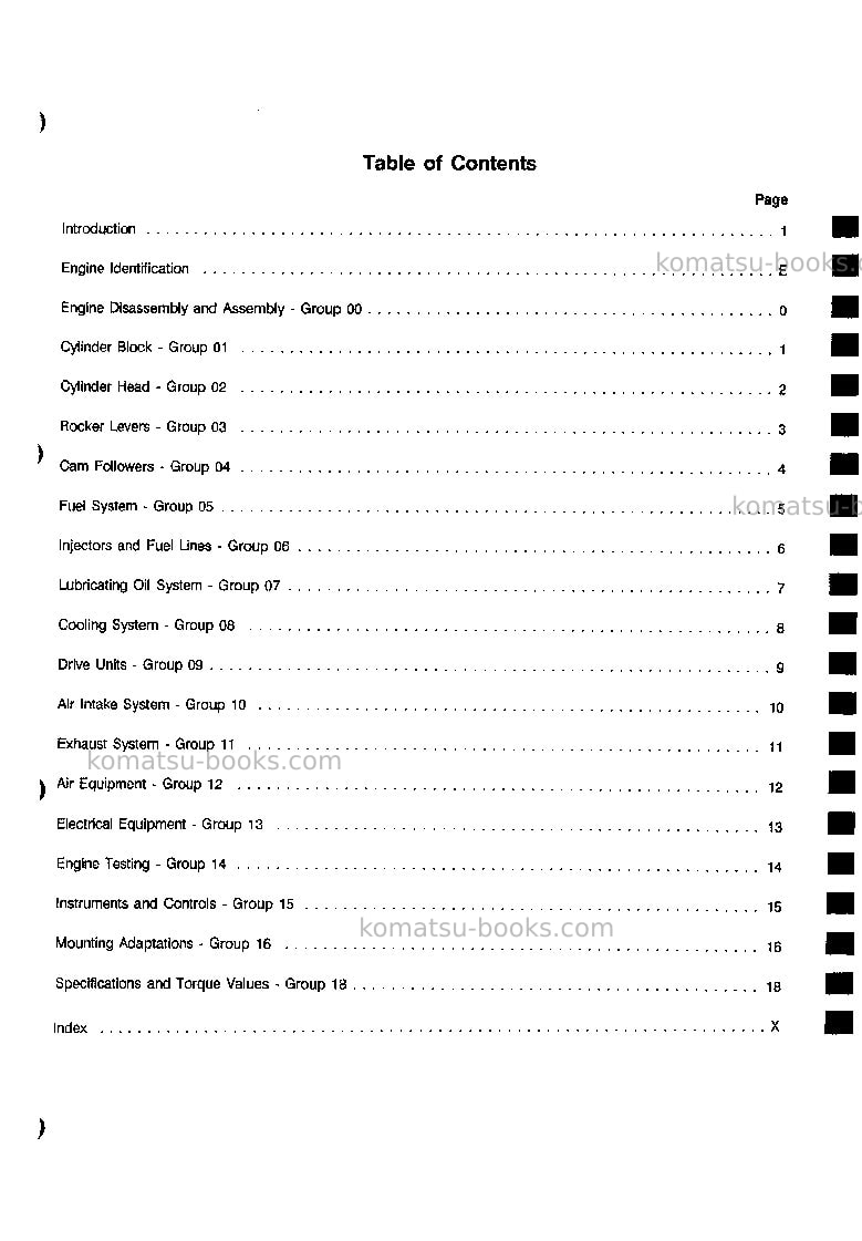 Komatsu saa6d114-1jpn Repair & maintenance cover Page 7