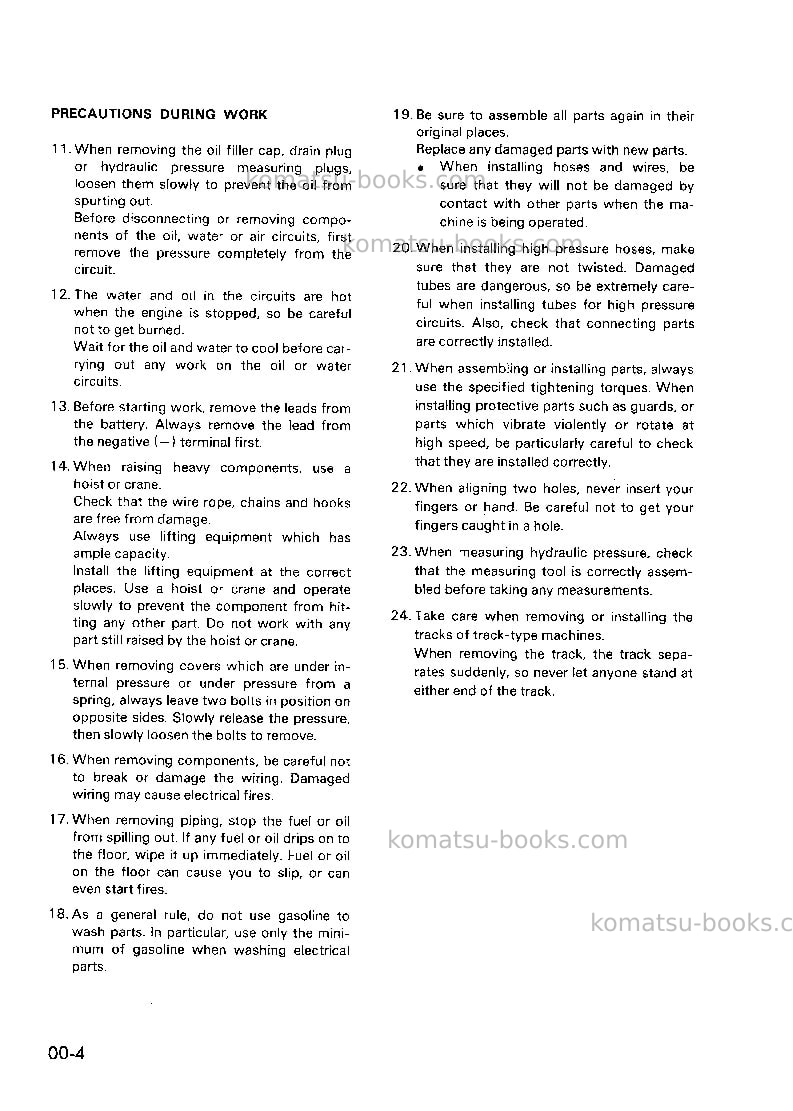 Komatsu pc220-5jpn-custom Repair & maintenance cover Page 7