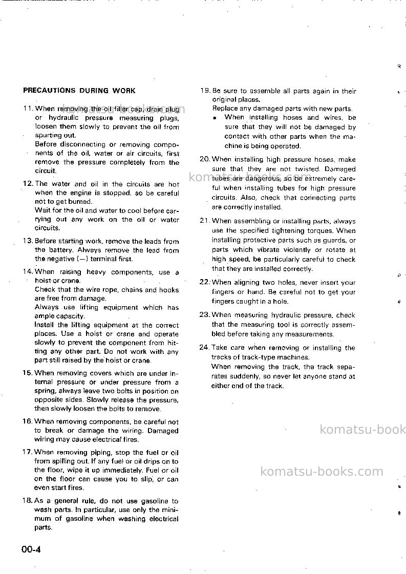 Komatsu pw150-1jpn Repair & maintenance cover Page 7 Komatsu pw150-1jpn Repair & maintenance cover Page 7