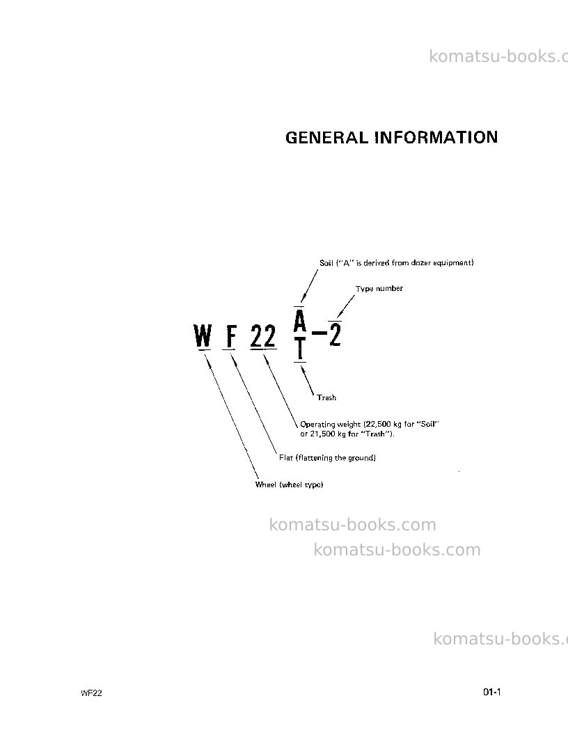 Komatsu wf22t-2jpn Repair & maintenance cover Page 7 Komatsu wf22t-2jpn Repair & maintenance cover Page 7