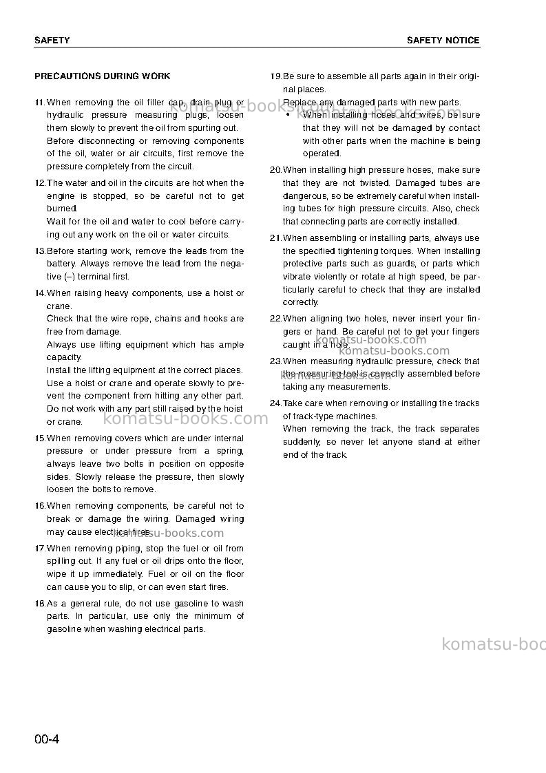 Komatsu br100jg-2jpn Repair & maintenance cover Page 7
