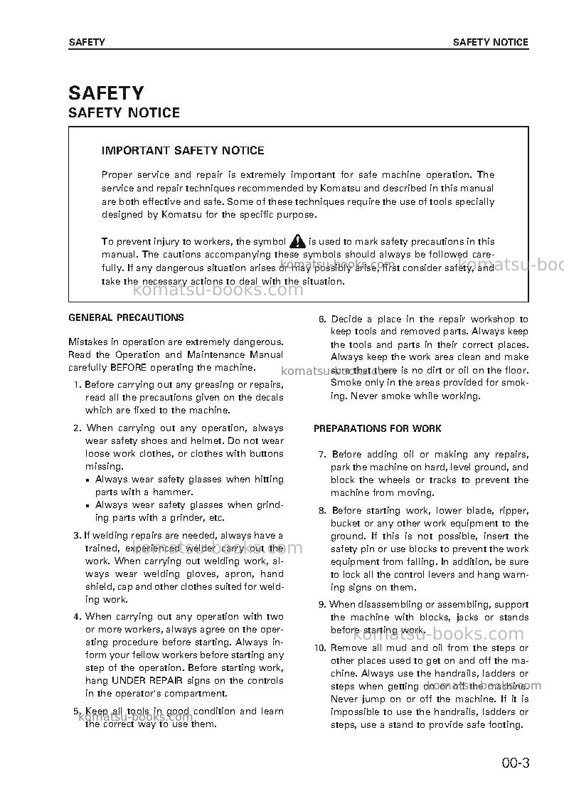 Komatsu d41p-6bra-bb Repair & maintenance cover Page 7