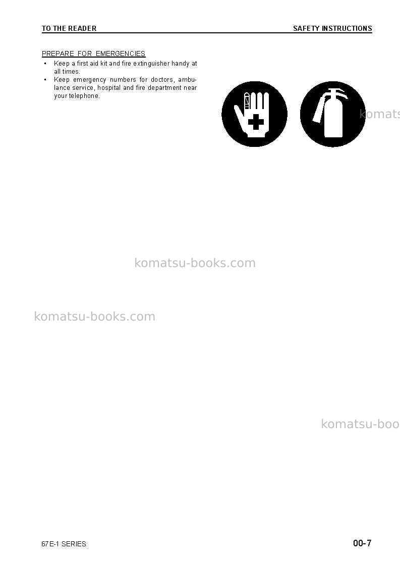 Komatsu 3d67e-1jpn Repair & maintenance cover Page 7