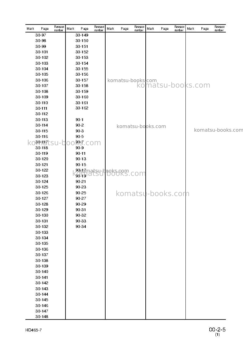Komatsu hd465-7jpn--40c degree Repair & maintenance cover Page 7