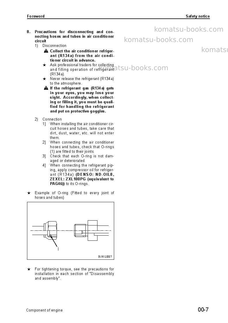 Komatsu engine compjpn-nents Repair & maintenance cover Page 7