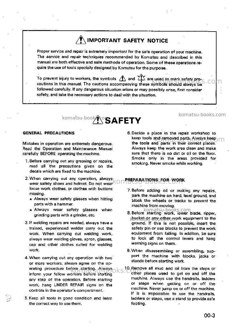 Komatsu wa320-1jpn--30c degree for cis Repair & maintenance cover Page 7