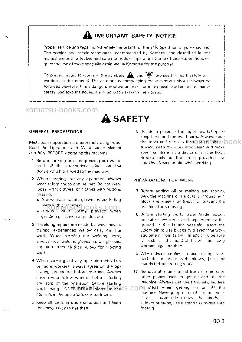 Komatsu wa400-1jpn Repair & maintenance cover Page 7