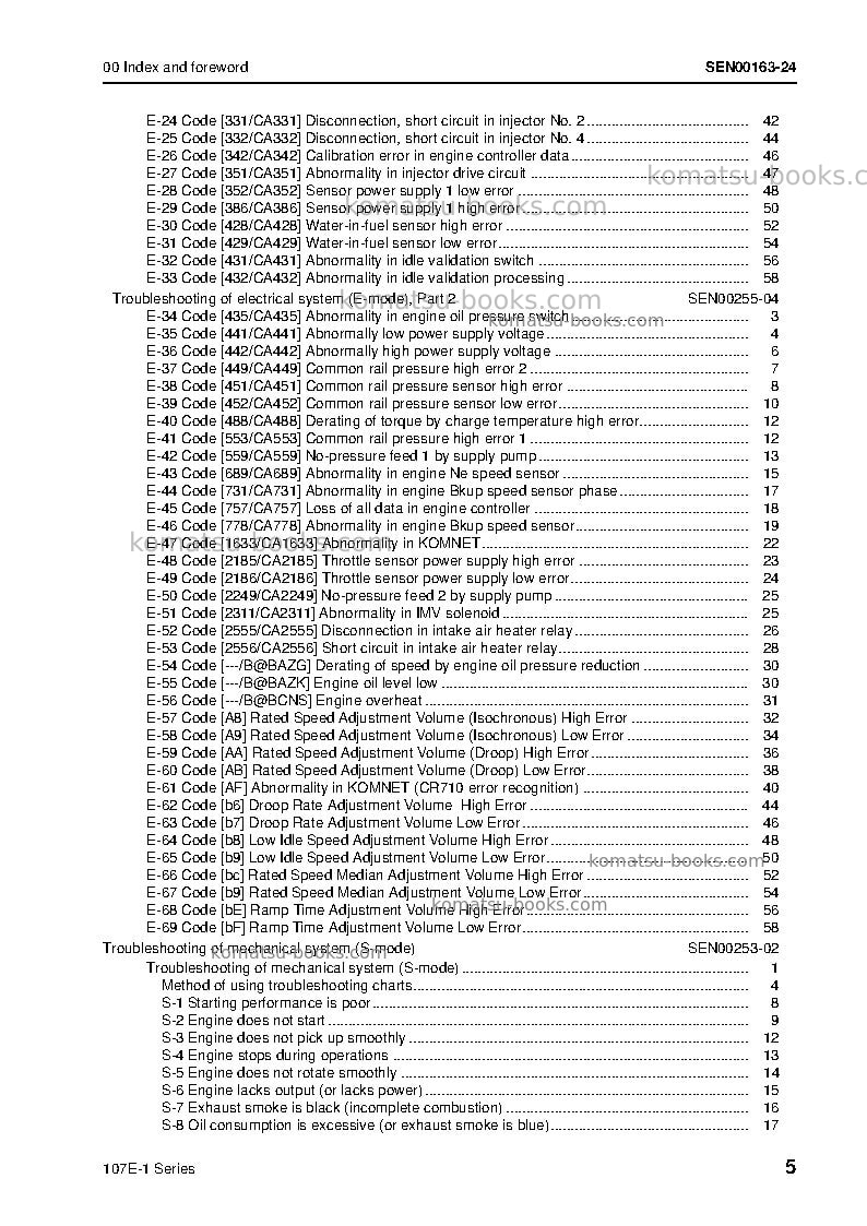 Komatsu 107e-1 seriesjpn Repair & maintenance cover Page 7 Komatsu 107e-1 seriesjpn Repair & maintenance cover Page 7