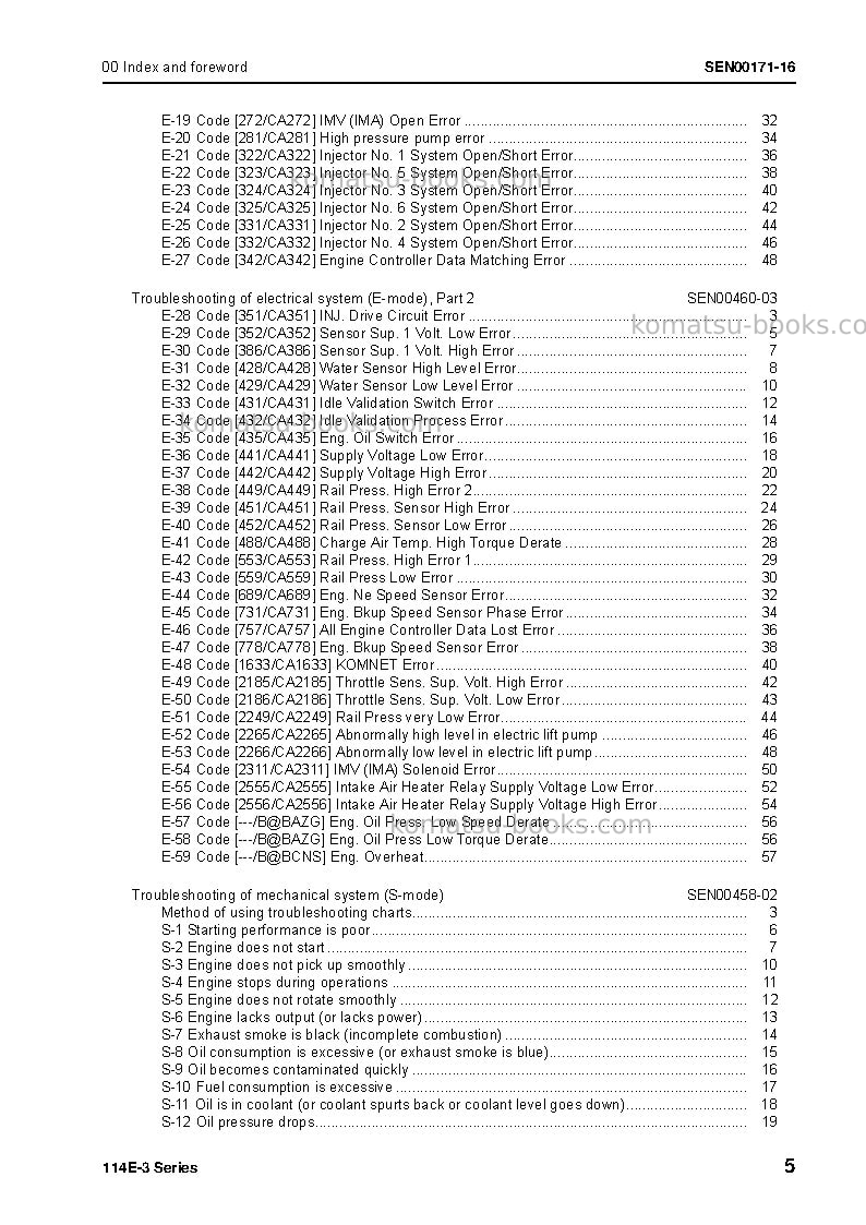 Komatsu 114e-3 seriesjpn Repair & maintenance cover Page 7 Komatsu 114e-3 seriesjpn Repair & maintenance cover Page 7