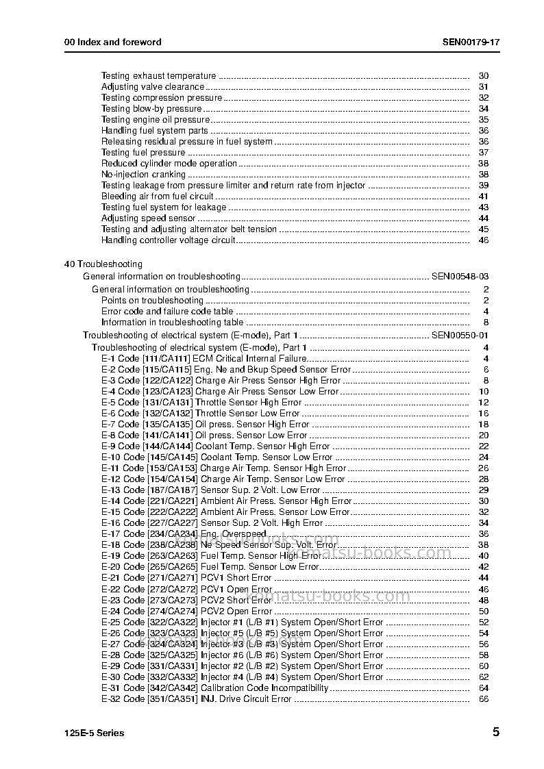 Komatsu saa6d125e-5jpn Repair & maintenance cover Page 7 Komatsu saa6d125e-5jpn Repair & maintenance cover Page 7