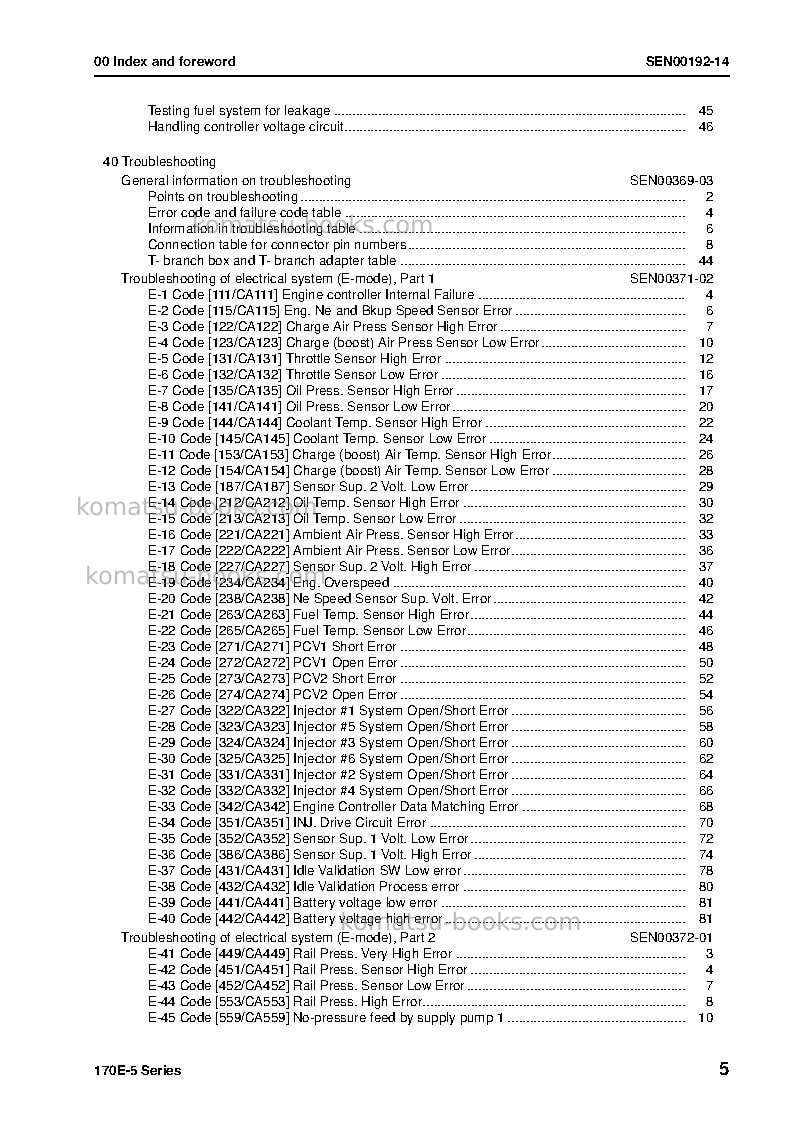 Komatsu 6d170e-5jpn Repair & maintenance cover Page 7 Komatsu 6d170e-5jpn Repair & maintenance cover Page 7