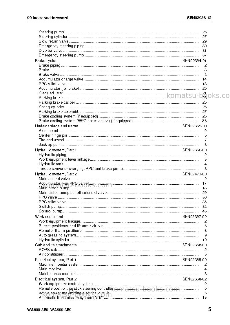 Komatsu wa800-3jpn-tier2 Repair & maintenance cover Page 7
