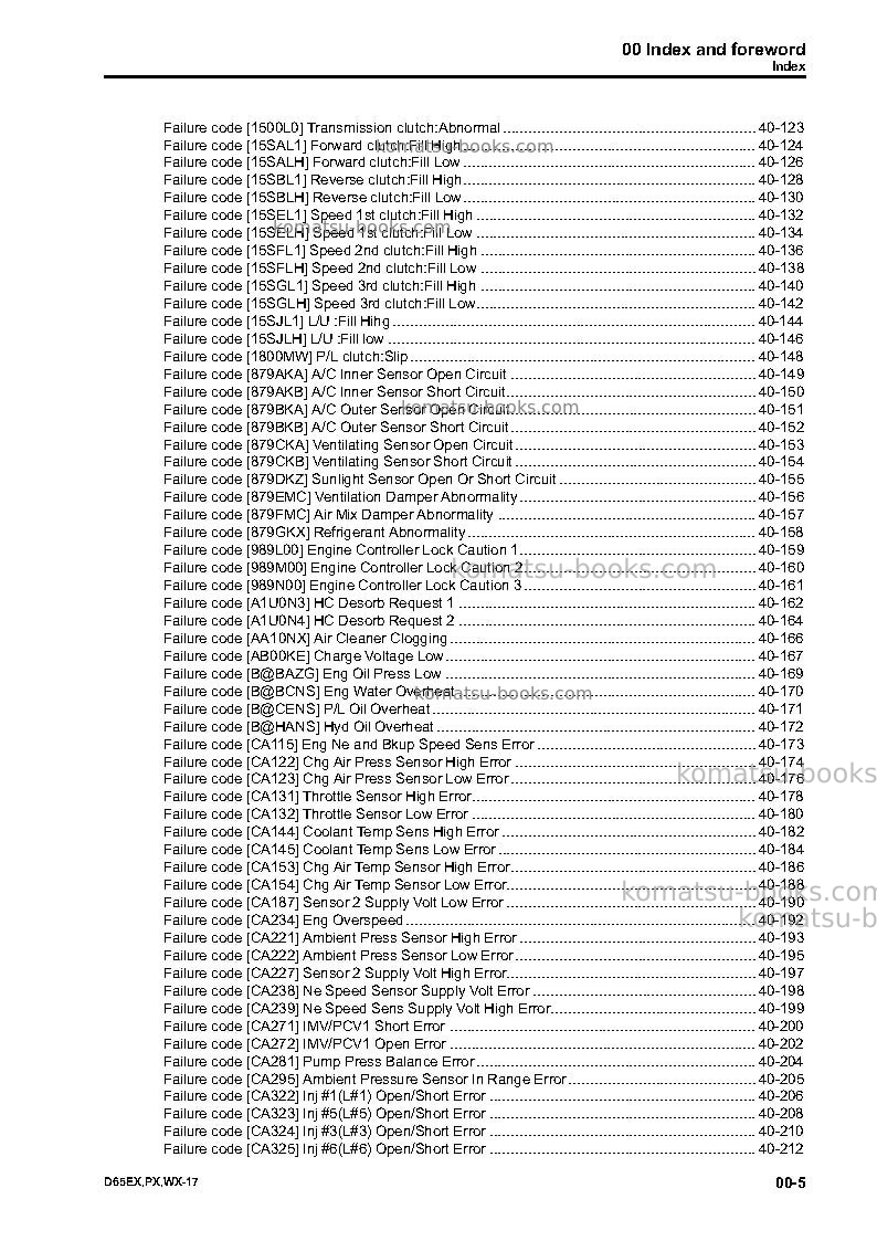 Komatsu d65px-17jpn Repair & maintenance cover Page 7 Komatsu d65px-17jpn Repair & maintenance cover Page 7