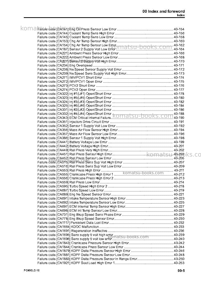 Komatsu pc490lc-10jpn Repair & maintenance cover Page 7