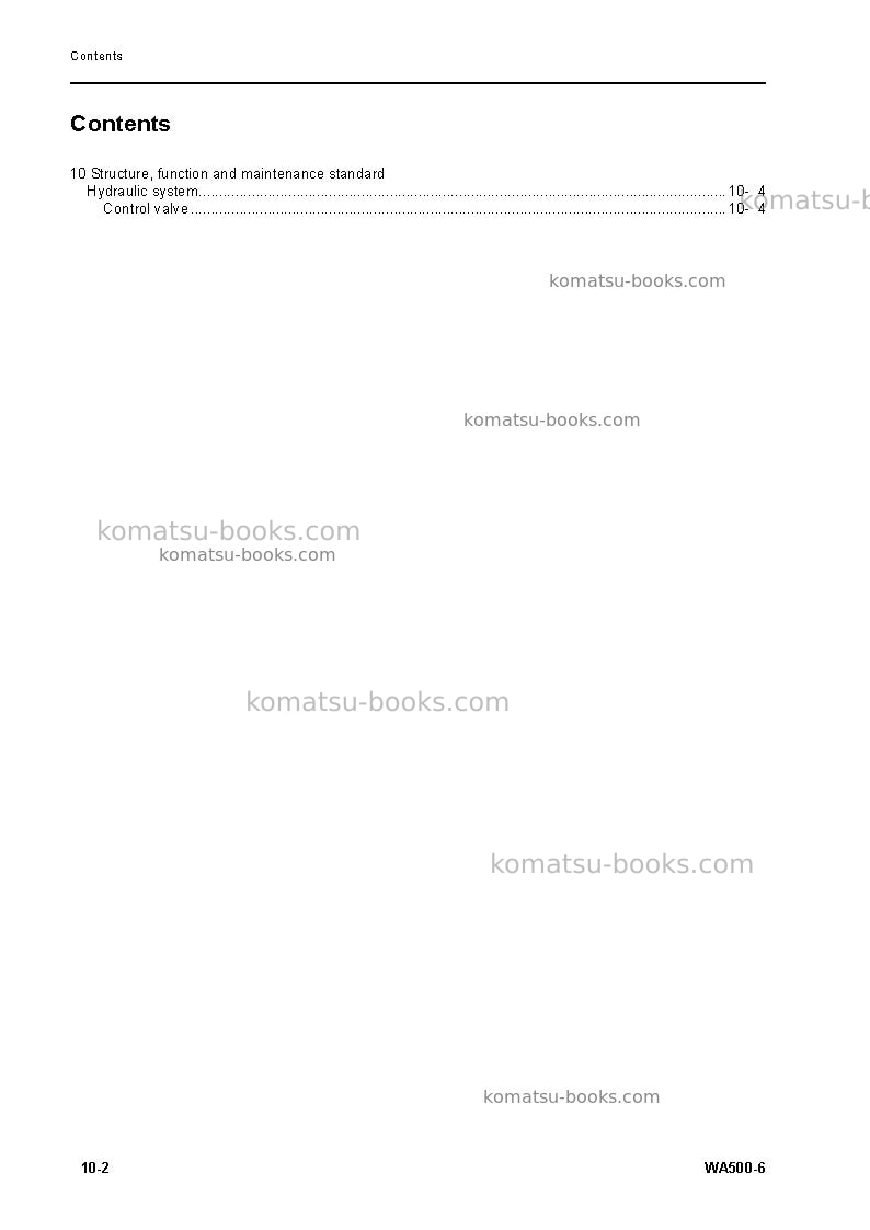 Komatsu wa500-6jpn-stone handling spec. Repair & maintenance cover Page 7