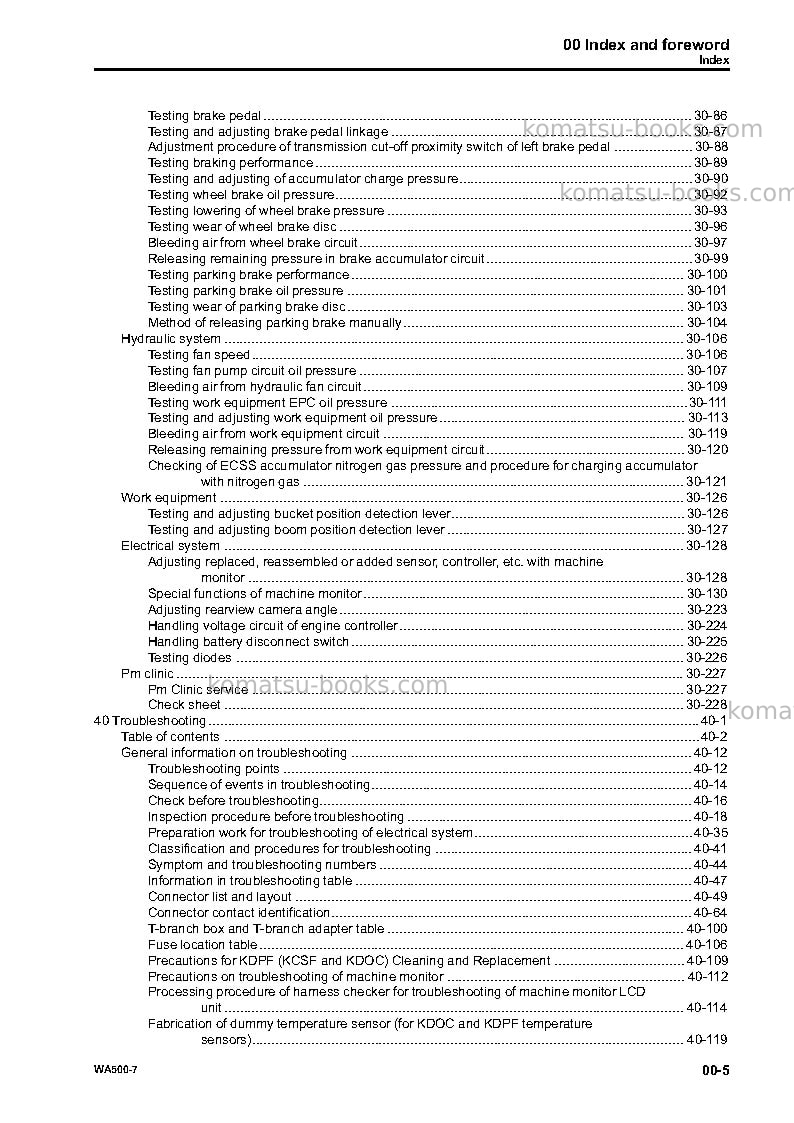 Komatsu wa500-7jpn Repair & maintenance cover Page 7