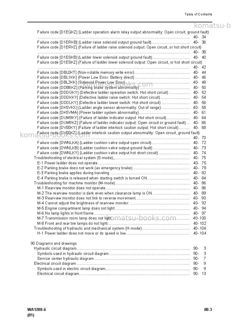 Komatsu wa1200-6jpn-for kal Repair & maintenance cover Page 7
