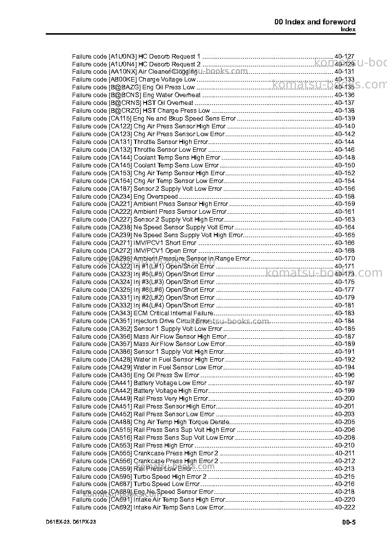 Komatsu d61px-23jpn Repair & maintenance cover Page 7 Komatsu d61px-23jpn Repair & maintenance cover Page 7