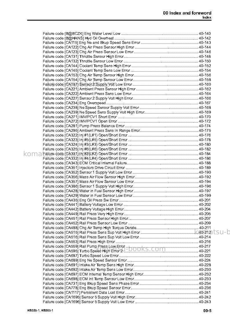Komatsu hb335lc-1jpn Repair & maintenance cover Page 7
