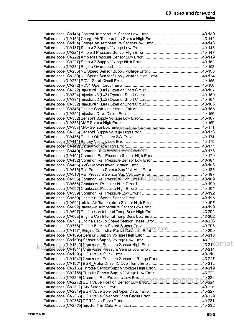 Komatsu pc88mr-10jpn Repair & maintenance cover Page 7 Komatsu pc88mr-10jpn Repair & maintenance cover Page 7