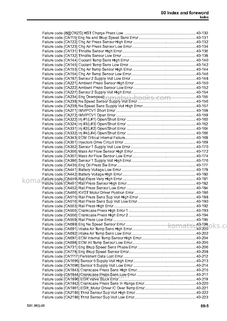 Komatsu d39exi-23jpn Repair & maintenance cover Page 7 Komatsu d39exi-23jpn Repair & maintenance cover Page 7
