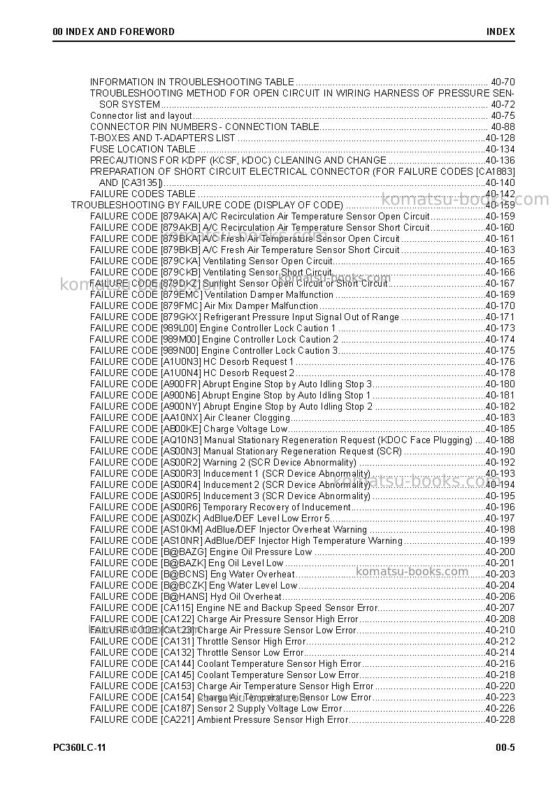 Komatsu pc360lc-11jpn Repair & maintenance cover Page 7