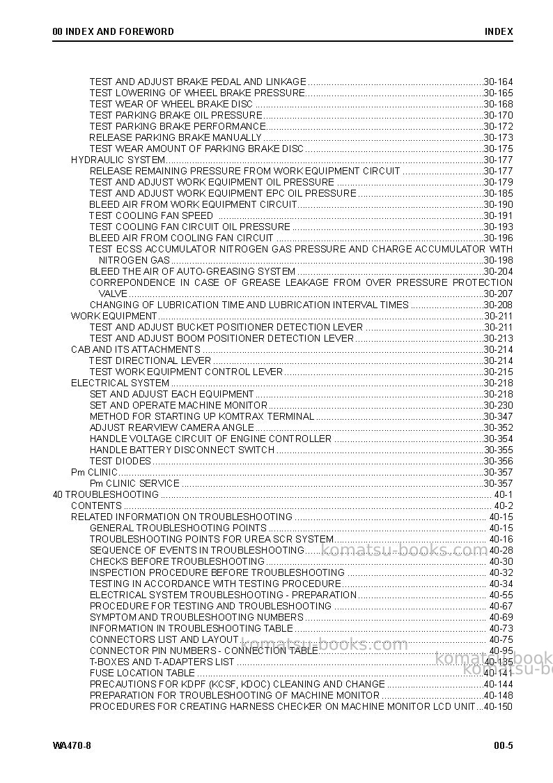 Komatsu wa470-8jpn Repair & maintenance cover Page 7
