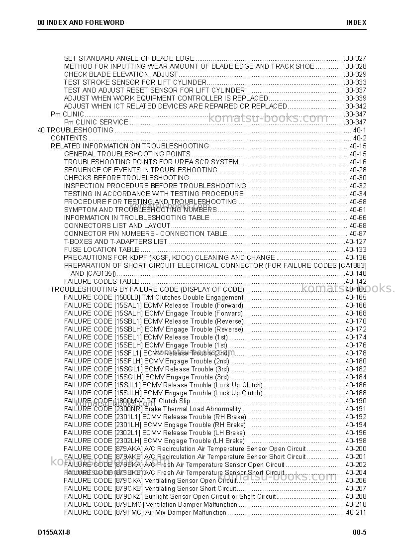 Komatsu d155axi-8jpn Repair & maintenance cover Page 7