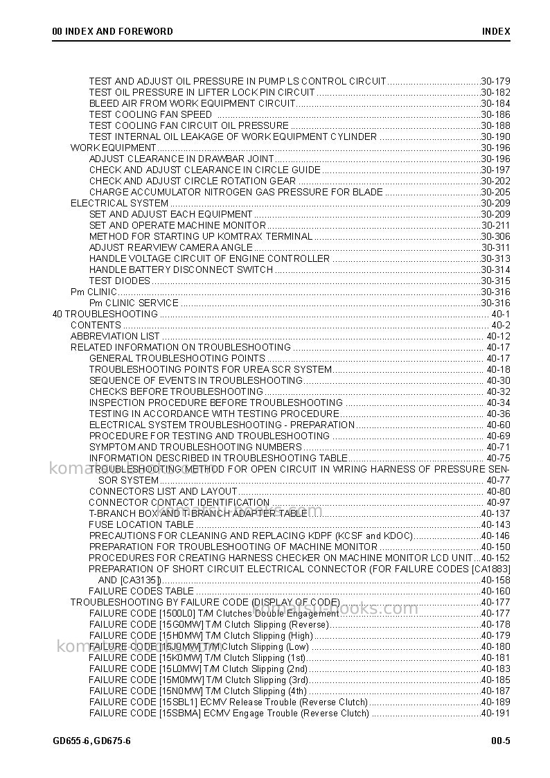 Komatsu gd655-6jpn Repair & maintenance cover Page 7 Komatsu gd655-6jpn Repair & maintenance cover Page 7