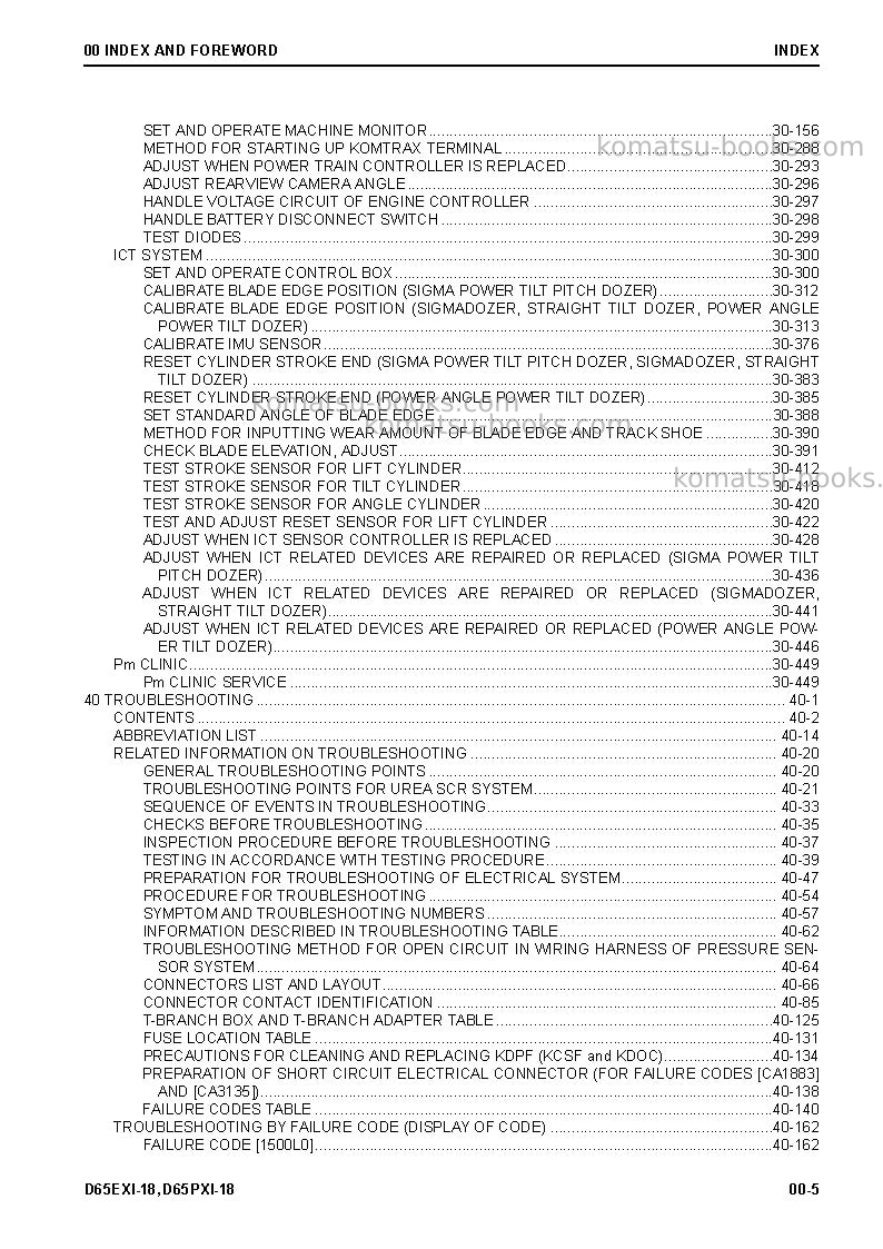 Komatsu d65exi-18jpn Repair & maintenance cover Page 7