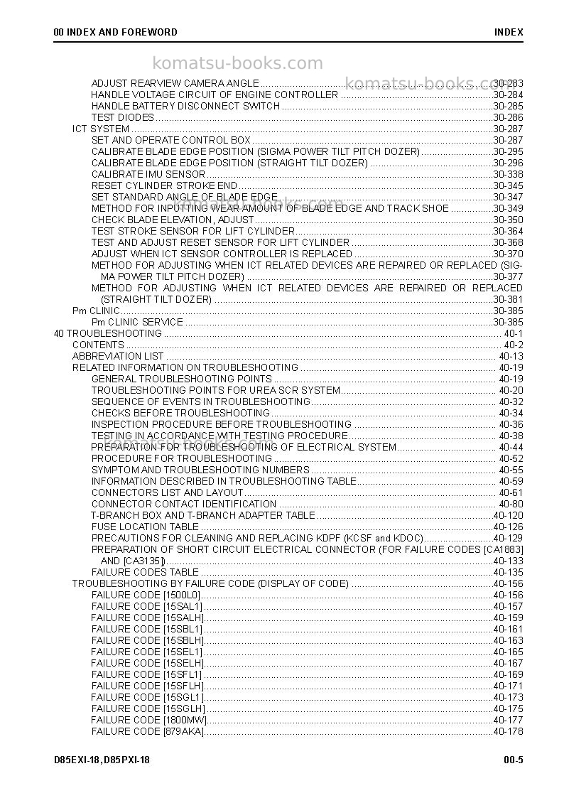 Komatsu d85exi-18jpn Repair & maintenance cover Page 7 Komatsu d85exi-18jpn Repair & maintenance cover Page 7
