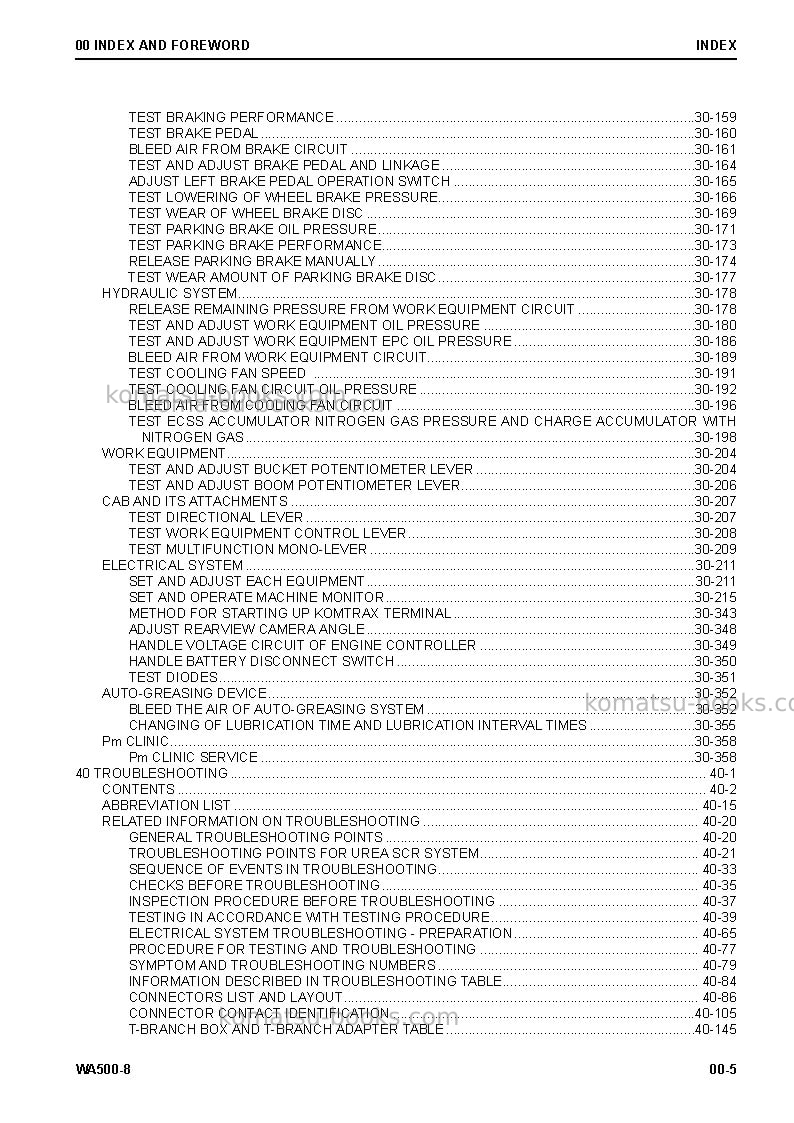 Komatsu wa500-8jpn Repair & maintenance cover Page 7