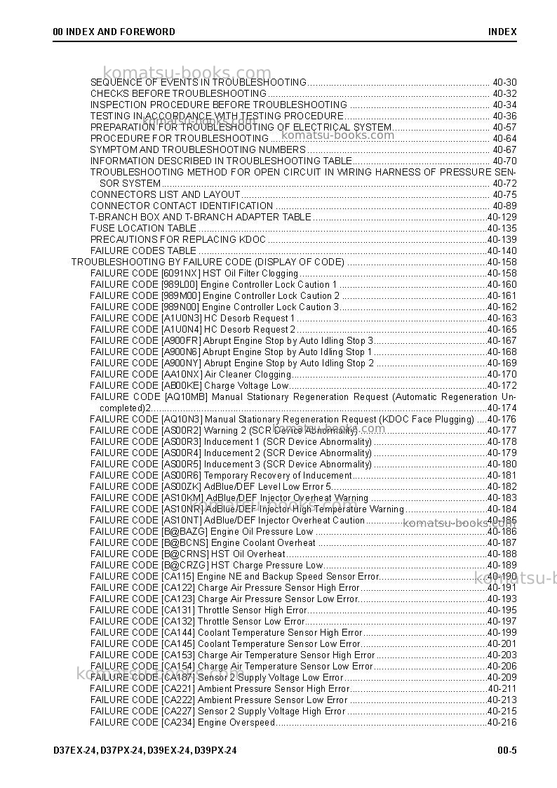 Komatsu d37ex-24jpn Repair & maintenance cover Page 7 Komatsu d37ex-24jpn Repair & maintenance cover Page 7
