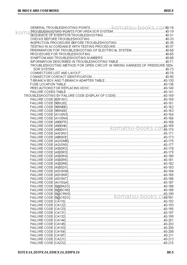 Komatsu d37ex-24jpn Field assembly manual cover Page 7 Komatsu d37ex-24jpn Field assembly manual cover Page 7
