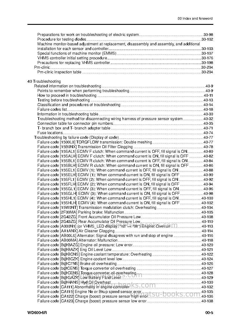 Komatsu wd600-6jpn-r Repair & maintenance cover Page 7