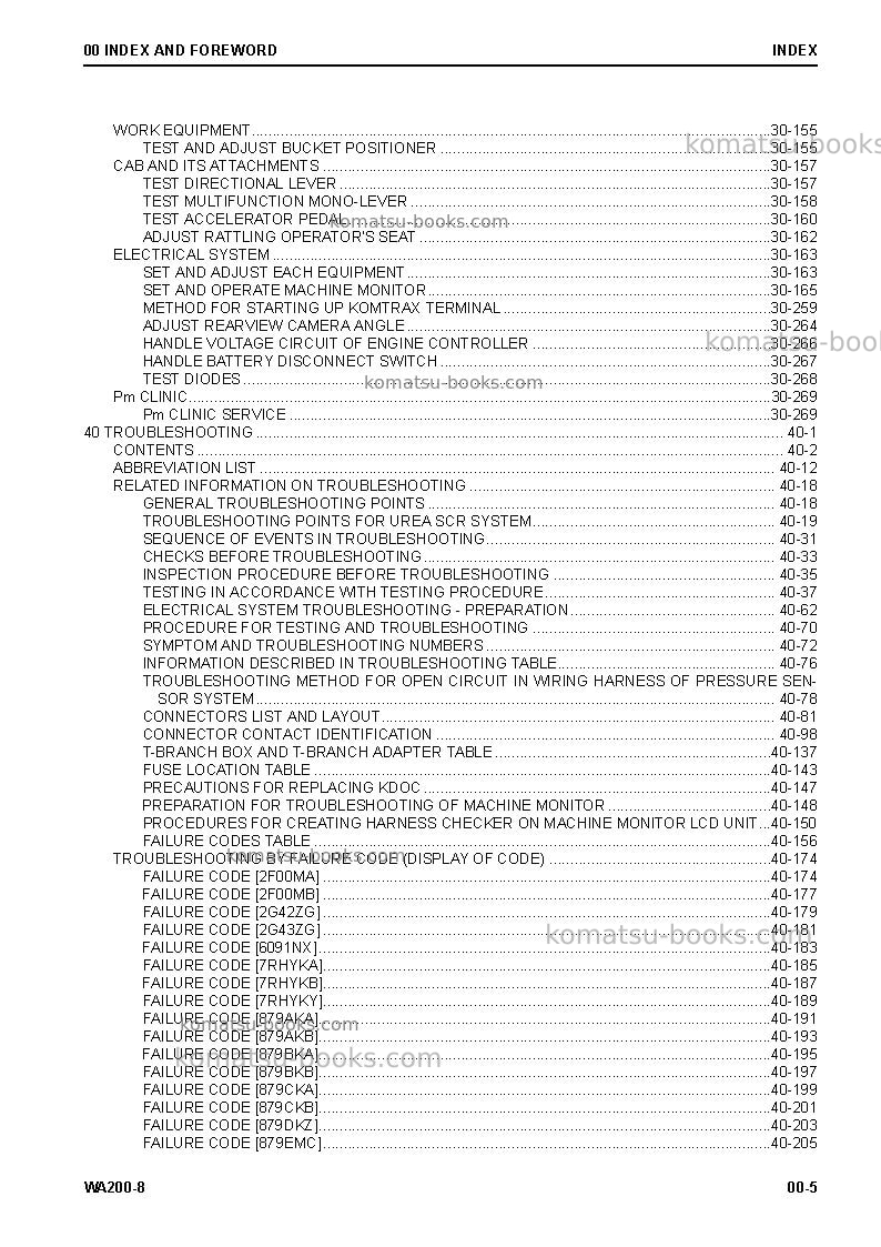 Komatsu wa200-8jpn Repair & maintenance cover Page 7