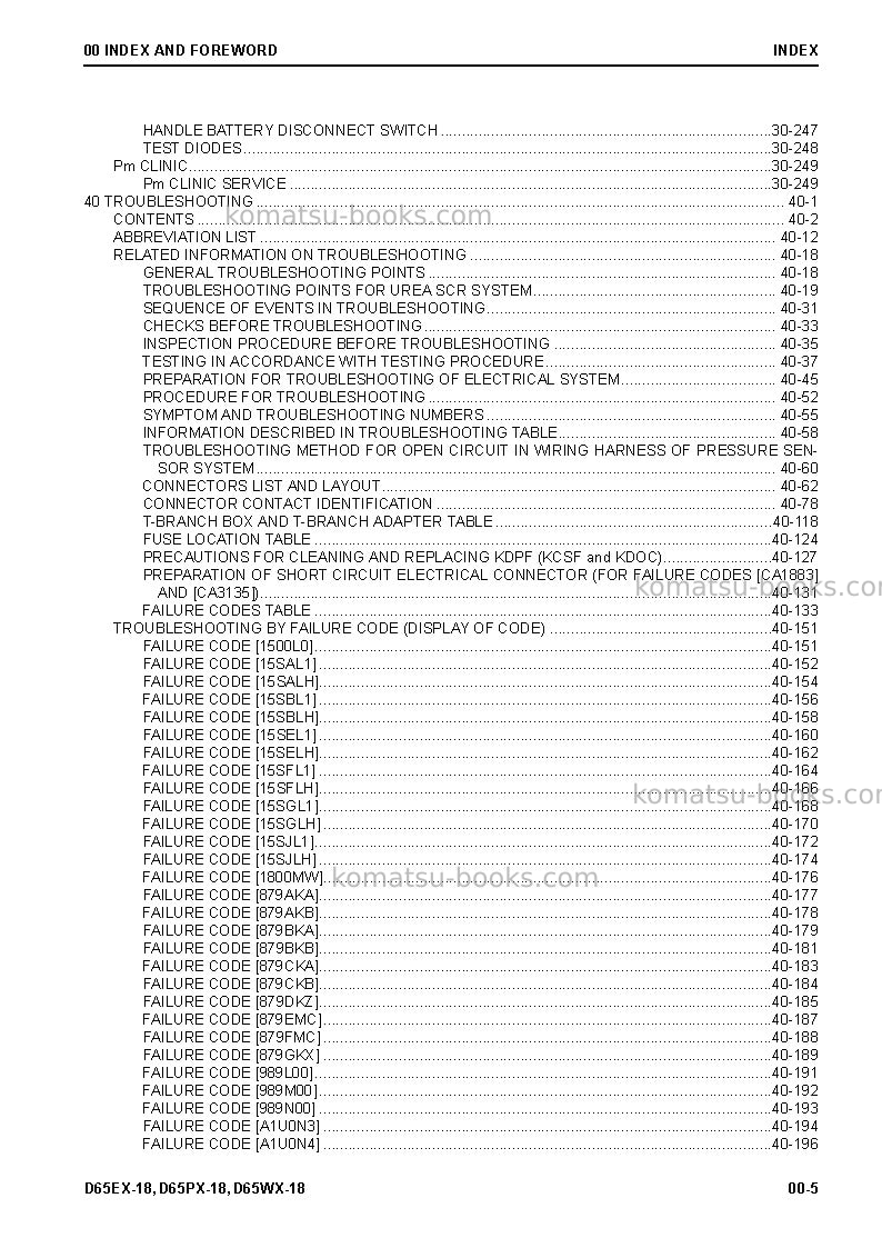 Komatsu d65px-18jpn Repair & maintenance cover Page 7