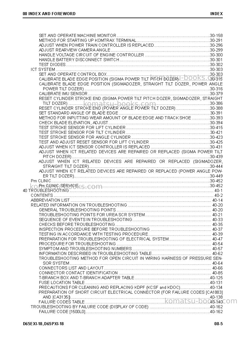 Komatsu d65exi-18jpn Repair & maintenance cover Page 7