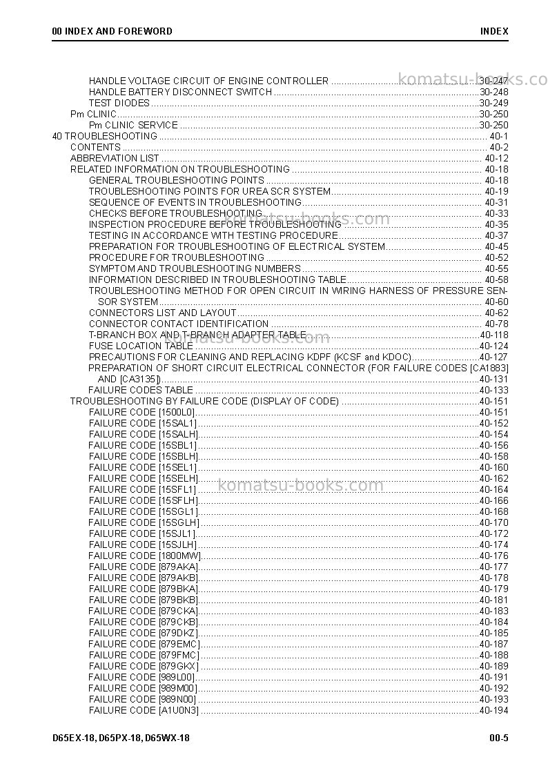 Komatsu d65px-18jpn Repair & maintenance cover Page 7