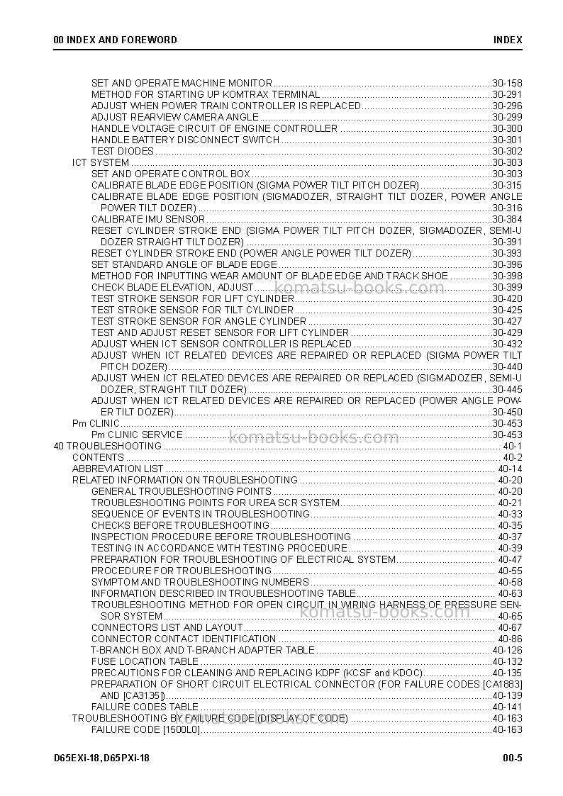 Komatsu d65exi-18jpn Repair & maintenance cover Page 7 Komatsu d65exi-18jpn Repair & maintenance cover Page 7