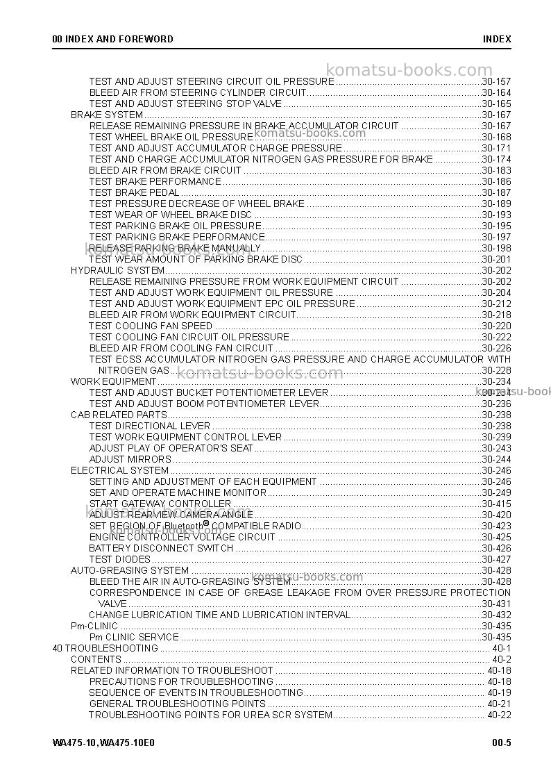 Komatsu wa475-10jpn Repair & maintenance cover Page 7