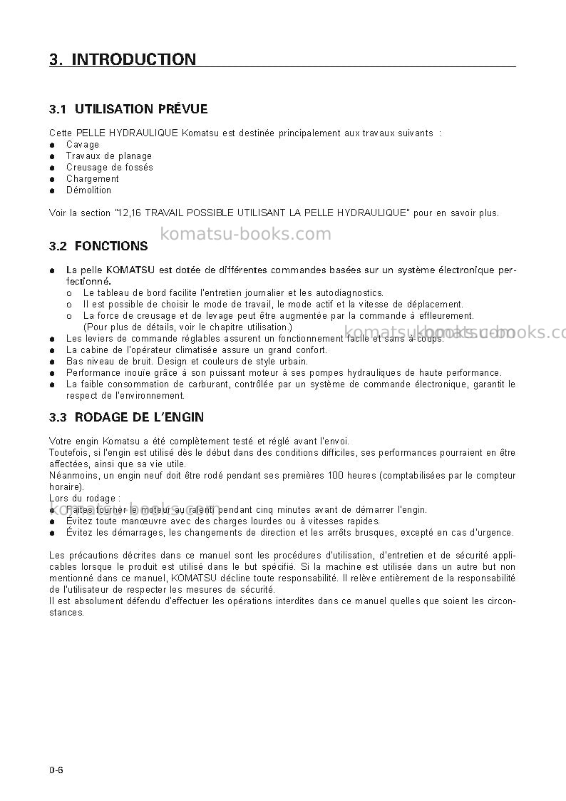 Komatsu pc120lc-6jpn Manuel d'utilisation couverture Page 7