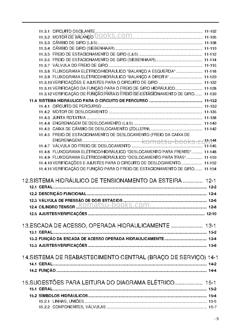 Komatsu pc4000-6deu Reparo e manutenção capa Página 7 Komatsu pc4000-6deu Reparo e manutenção capa Página 7