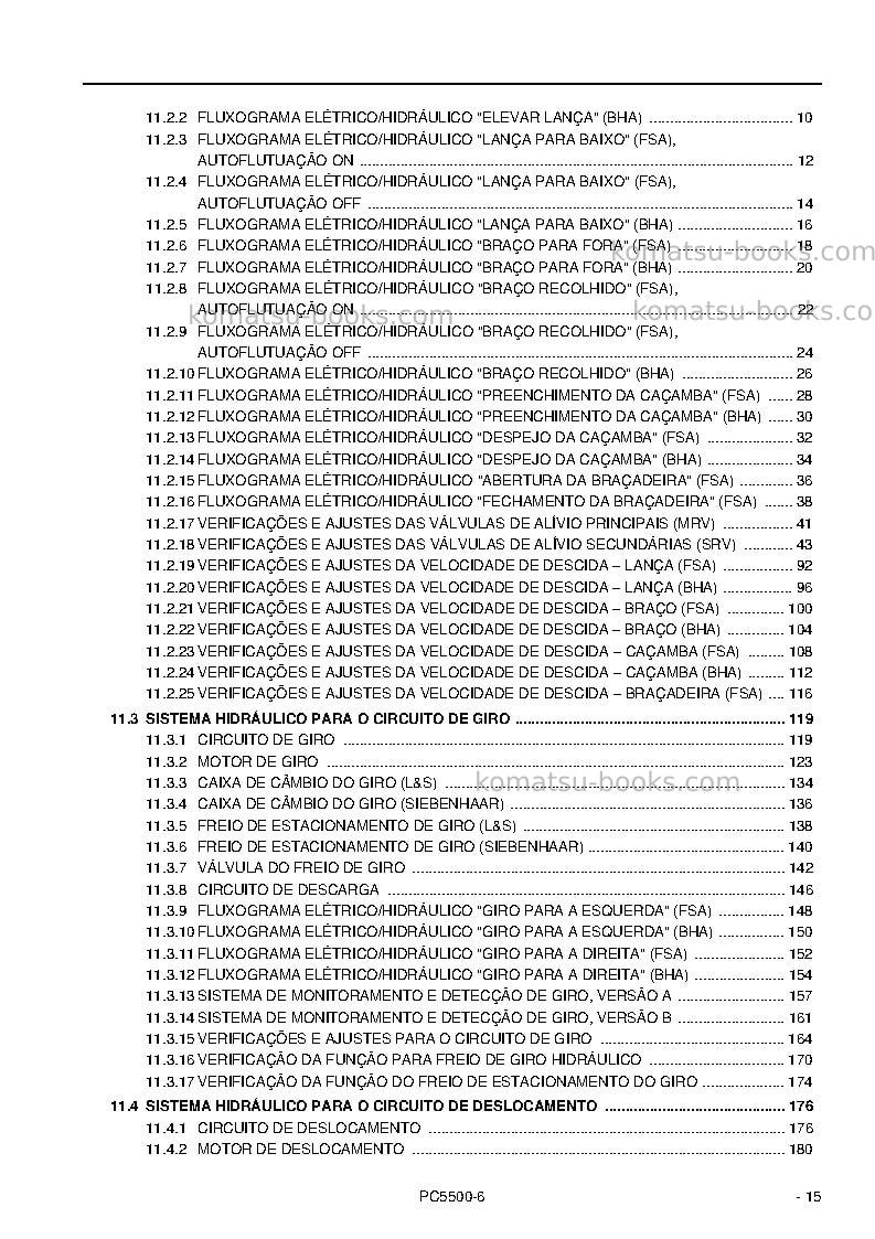 Komatsu pc5500-6deu Reparo e manutenção capa Página 7 Komatsu pc5500-6deu Reparo e manutenção capa Página 7