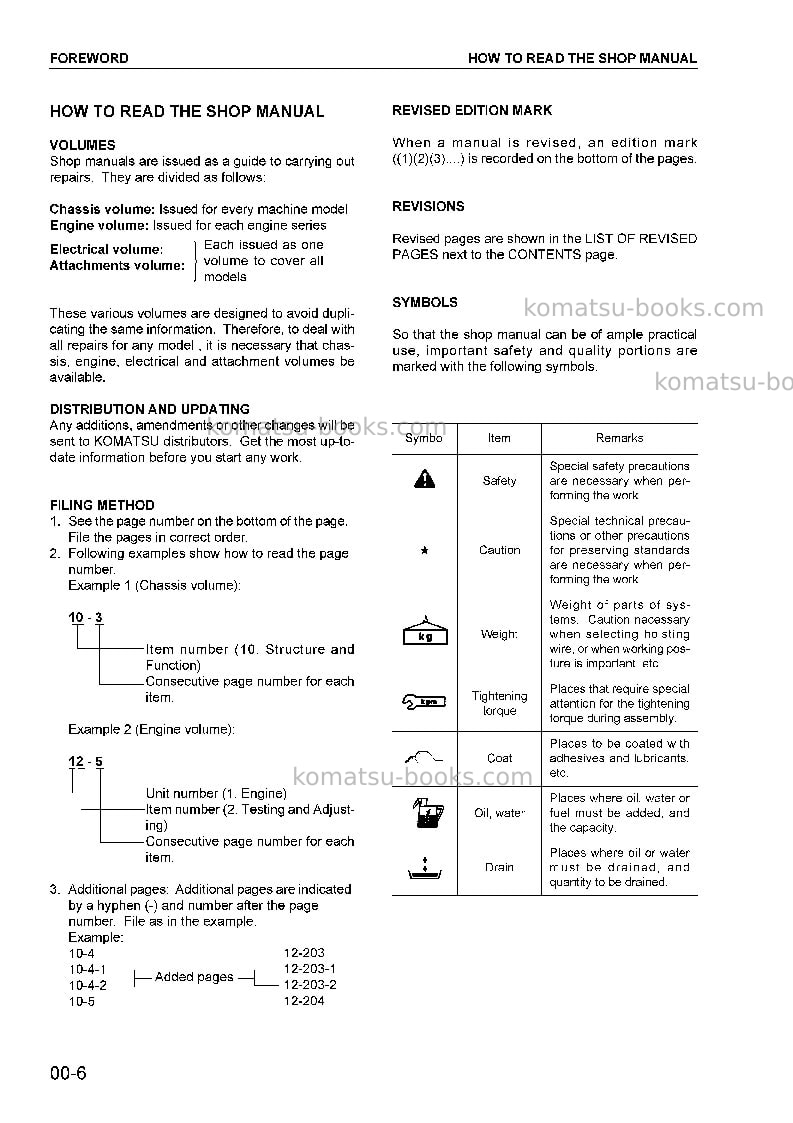 Komatsu 6d114 serieschn-for pc360-7 Repair & maintenance cover Page 7